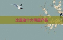 比亚迪十大明星产品