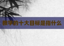 教学的十大目标是指什么