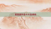 屋里屋外是十大品牌吗