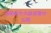 途昂的十大缺点是什么呢
