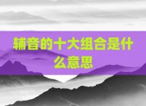 辅音的十大组合是什么意思