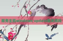 服务主机windows update能关闭吗
