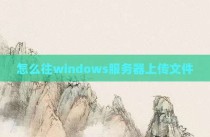 怎么往windows服务器上传文件