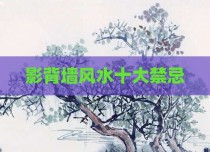 影背墙风水十大禁忌