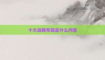 十大战略布局是什么内容