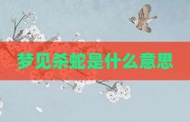 梦见杀蛇是什么意思
