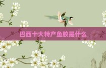 巴西十大特产鱼胶是什么