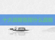 十大战略包括什么战略