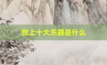 世上十大乐器是什么