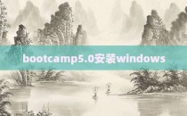 bootcamp5.0安装windows