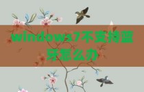 windows7不支持蓝牙怎么办