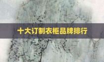 十大订制衣柜品牌排行