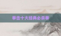 拳击十大经典必杀拳