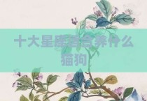 十大星座适合养什么猫狗