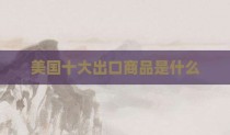 美国十大出口商品是什么