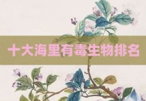 十大海里有毒生物排名
