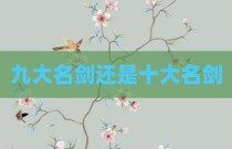 九大名剑还是十大名剑