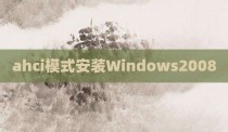 ahci模式安装Windows2008