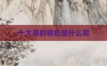 十大泉的特色是什么呢
