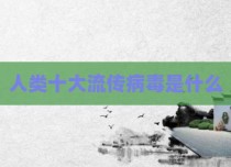 人类十大流传病毒是什么
