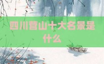 四川营山十大名景是什么