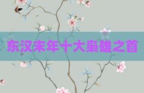 东汉末年十大枭雄之首