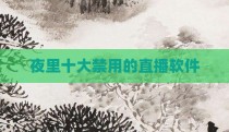 夜里十大禁用的直播软件