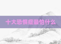 十大恐惧症最怕什么