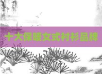 十大保暖女式衬衫品牌