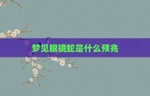梦见眼镜蛇是什么预兆