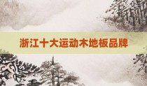 浙江十大运动木地板品牌