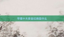 平煤十大安全红线是什么