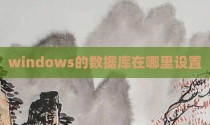 windows的数据库在哪里设置