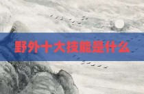 野外十大技能是什么