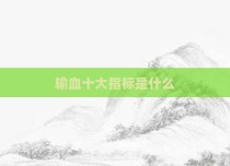 输血十大指标是什么