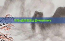 不用u盘苹果怎么装WINDOWS