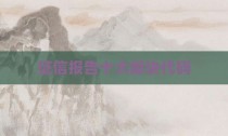 征信报告十大版块代码