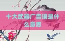 十大武器广告语是什么意思