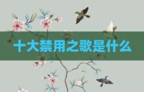 十大禁用之歌是什么
