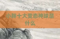 小胖十大变态神球是什么