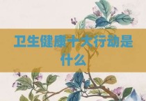卫生健康十大行动是什么