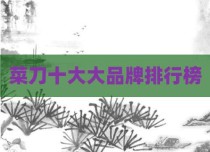 菜刀十大大品牌排行榜