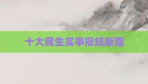 十大民生实事报纸版面