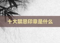 十大禁忌印章是什么