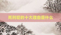 死刑犯的十大理由是什么