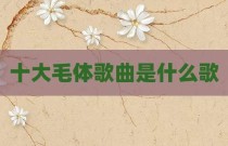十大毛体歌曲是什么歌