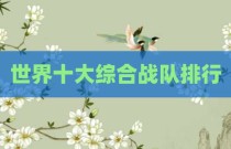 世界十大综合战队排行