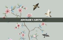 高梵羽绒服十大牌子吗