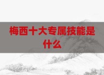 梅西十大专属技能是什么
