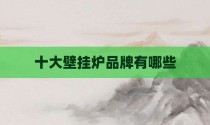 十大壁挂炉品牌有哪些